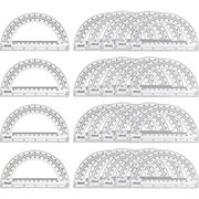 24 pack plastic protractors clear math protractor 180 degrees (6 inches)