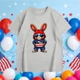 thumbnail image 4 of Freshbabe Children's Solid Color Short-Sleeve Printed Round-Neck Casual Fashion Loose Breathable T-shirt, 4 of 5