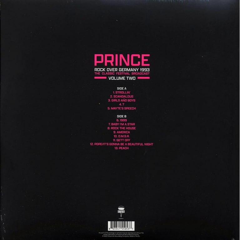 洋楽 PRINCE - ROCK OVER GERMANY 1993 SABOTAGE Prince – Rock Over Germany Festival 1993 – Vinyl (Yellow, LP