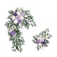 thumbnail image 3 of 2 piezas de arco de boda con flores para esquinas, flores verdes, estilo rústico, respaldo para silla de boda Púrpura, 3 of 9