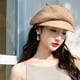 thumbnail image 4 of Gorra de boina ajustable de verano para mujer - gorra de playa fina, transpirable, informal para actividades al aire libre, negra/beige/caqui, 4 of 6