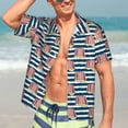 thumbnail image 7 of Rateoe Popcorn Pattern Men’s Hawaiian Shirt – Short Sleeve Button-Down Tropical Beach Shirt, Lightweight & Breathable Casual Aloha Shirt with Pocket,Large, 7 of 7