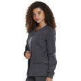 thumbnail image 6 of Dickies Balance Warm Up Scrubs Jacket For Women Snap Front DK380, 6 of 7