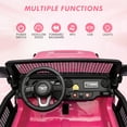 thumbnail image 4 of Ourlova 24V 7AH Kids Ride-On 2-Seater Electric Vehicles, 2WD/4WD, Remote Control, Suspension, LED Lights, MP3, Back Storage - Pink, 4 of 7