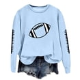 thumbnail image 5 of Football Sweatshirts for Women Game Day Love Heart Football Print Long Sleeve Blouses Y2k Trendy Casual Loose Pullover Tops, 5 of 5