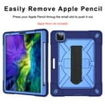 thumbnail image 5 of Dteck Cover for iPad Pro 11 2nd Gen 2020 with Screen Protector, Heavy Duty Full-Body Hybrid Rugged Case with 360 Degree Rotating Kickstand Hand Strap, Navy/Blue, 5 of 7