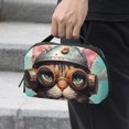 thumbnail image 2 of Cat Hard Drive Bag Travel Organizer Phone Charger Organizer Small Electronics Travel Organizer Waterproof Oxford Fabric 5.9x9.44x3.14 in, 2 of 6