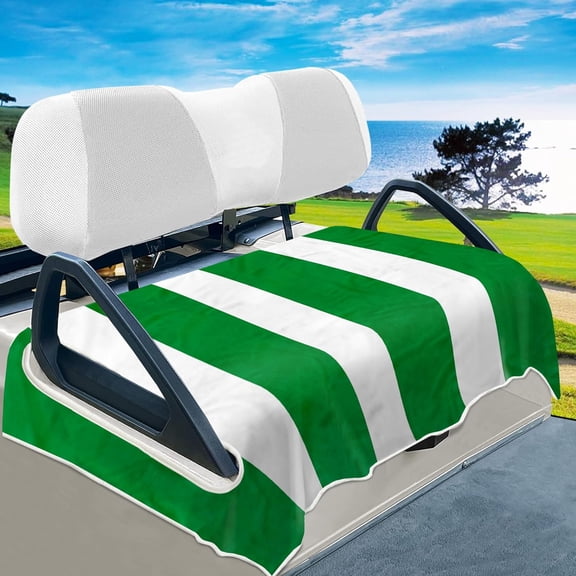 Golf Cart Seat Covers, Soft Seat Towel Blanket Protects from Heat, Cold & Sweat, Machine Washable, Fits EZGO, Club Car, Yamaha and More 2 & 4 Passenger Carts