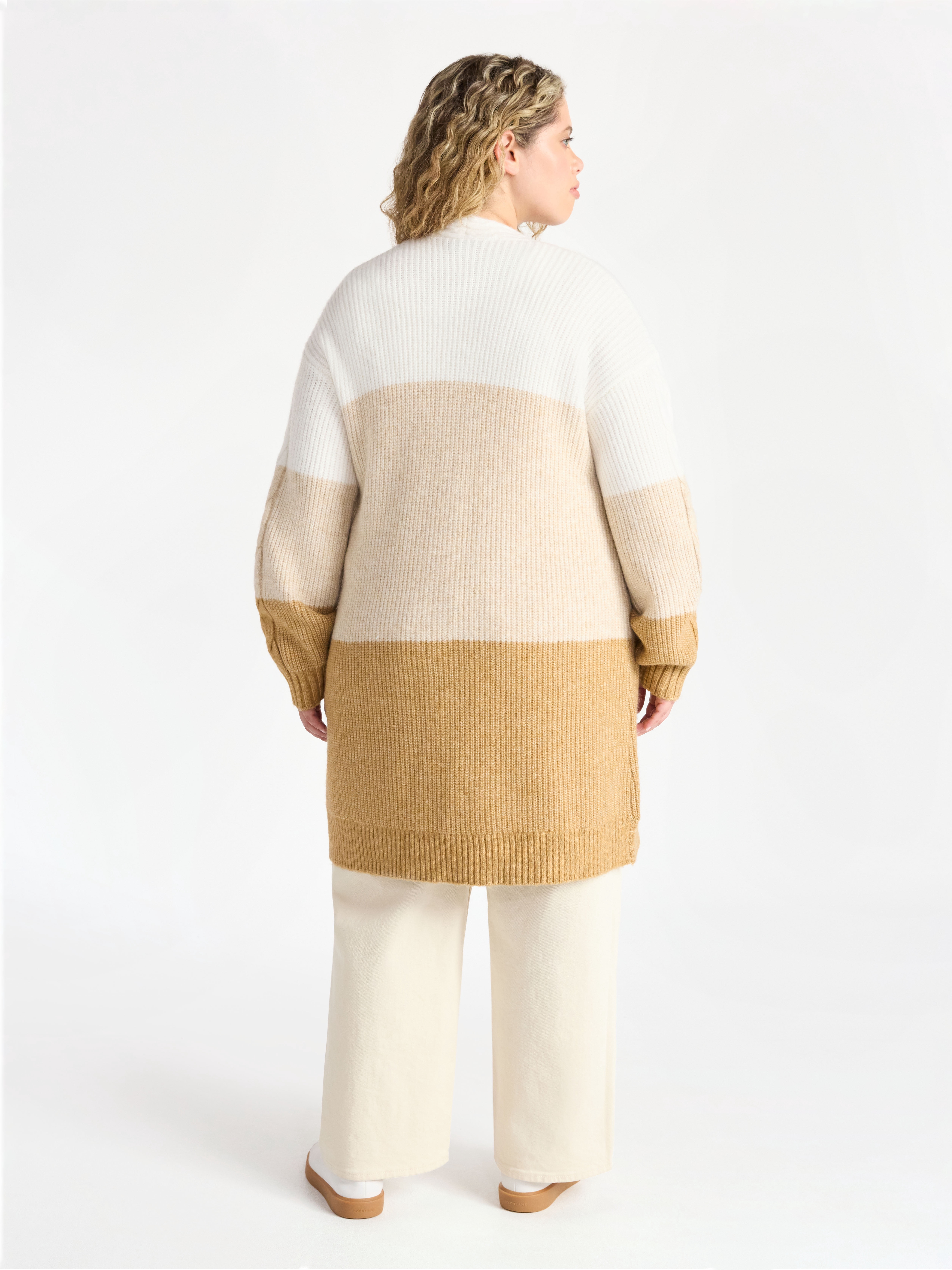 Terra & Sky Women's Plus Open Front Cardigan Sweater, Midweight, Size 1X-5X