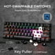 thumbnail image 3 of Teclado mecánico RK ROYAL KLUDGE RK61 60% RGB Blue Switch, 3 of 8
