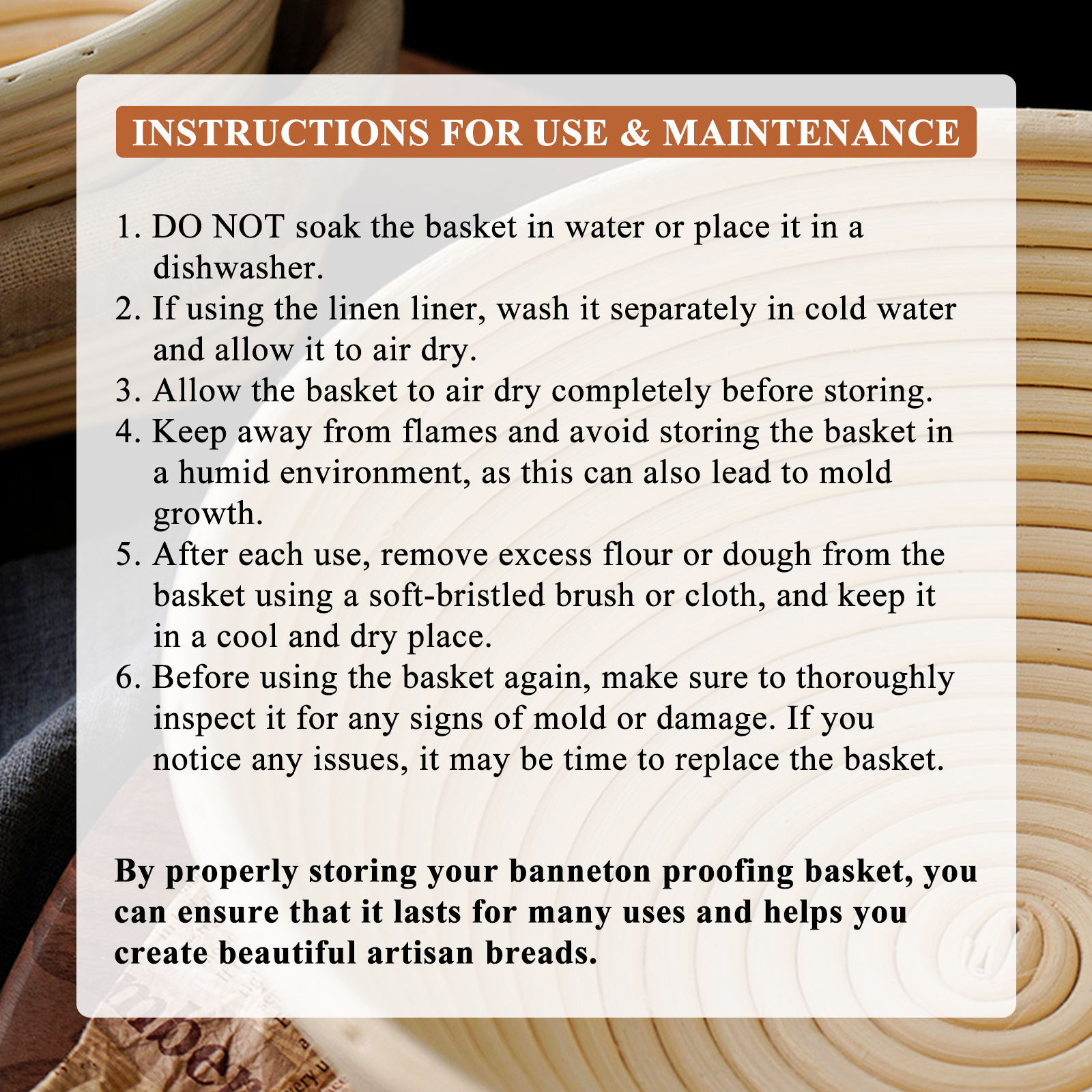SNAILDIGIT Banneton Bread Proofing Basket, 9 inch Round Sourdough Bowls, Artisan Bread Making