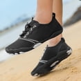 thumbnail image 5 of lnmuld Men Women Barefoot Shoes, Breathable Mesh Shoes for Water Yoga Fitness Hiking Color:Black,Size:7.5, 5 of 8