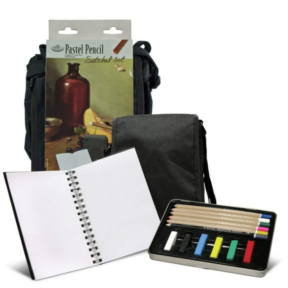 Royal & Langnickel Pastel Pencil 15pc Travel Art Satchel Set