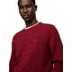 thumbnail image 3 of Jersey Tommy Hilfiger de punto trenzado para hombre, color rojo, talla M, 3 of 4