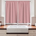 thumbnail image 2 of Ambesonne Geometric Kitchen Curtains, Vertical Alignment Modern, 55"x45", Pale Pink and Burgundy, 2 of 3
