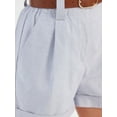 thumbnail image 6 of Cotton High Waist Pleated Shorts, 6 of 6
