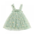 thumbnail image 2 of Toddler Baby Girls Suspender Daisy Embroidered Tutu Princess Dress Fluffy Mesh Sundress, 2 of 3