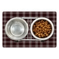 thumbnail image 1 of Plaid Pet Mat for Food and Water, Composition of Traditional Scottish Geometric Elements Abstract Design, Non-Slip Rubber Mat for Dogs and Cats, 18" X 12", by Ambesonne, 1 of 2