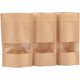 thumbnail image 1 of Reusable Stand Up Pouches Waterproof Brown Kraft Paper Food Storage Bags, 1 of 5