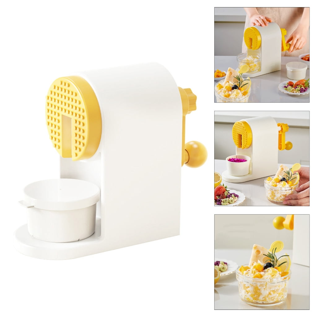 Manual Plastic Ice Grinder with Stainless Steel Shaving Blade For Daily Use