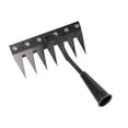 thumbnail image 3 of S SERENABLE Weeding Rake Garden Hand Rake for Tilling Soil Cultivating Vegetable Plowing 7 teeth, 3 of 9