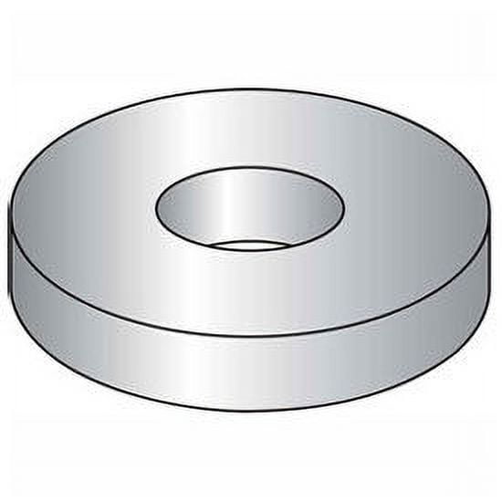 #8 Flat Washer - SAE - 3/16"" I.D. - Steel - Zinc Plated - Grade 2 - Pkg of 100