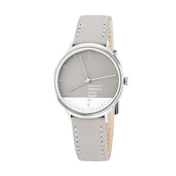 Mondaine Helvetica 1 Light 38mm Steel Gray-White Dial Unisex Watch MH1.L2280.LH