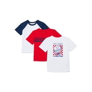 Wonder Nation Toddler Boys Patriotic Short-Sleeve Tees, 3-Pack, Sizes 18M-5T