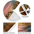 thumbnail image 2 of FMSHPON Building Sunset City Xmas Christmas Tree Skirt Stand Mat for Holiday Party Decoration Indoor Outdoor 36 inches, 2 of 6