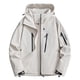 thumbnail image 2 of Chaquetas y abrigos casuales con capucha de manga larga para mujer, chaqueta de trabajo fina impermeable y cortavientos para primavera y otoño, chaqueta de poliéster para mujer, 2 of 3