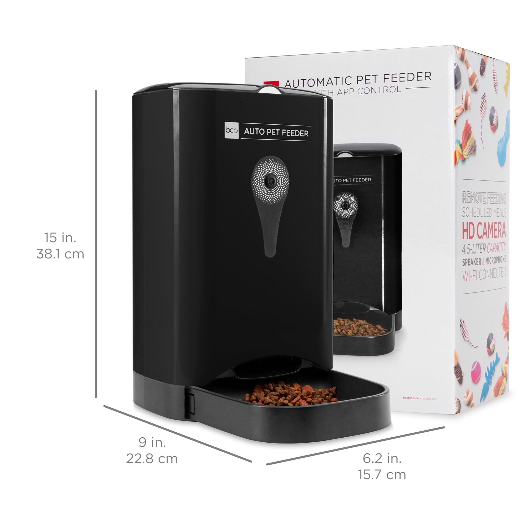 Best Choice Products 4 5l Smart Automatic Pet Feeder W Hd Camera