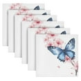 thumbnail image 6 of WOBOGO Blue Butterfly Pink Floral Cloth Napkins 1 Piece Soft Elegant Touch Durable Absorbent Quick Drying for Elegant Dining, 6 of 8