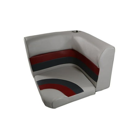 Premium Series Pontoon Radius Corner Cushion Set Only 3007-ABEC Grey/Red/Charcoal