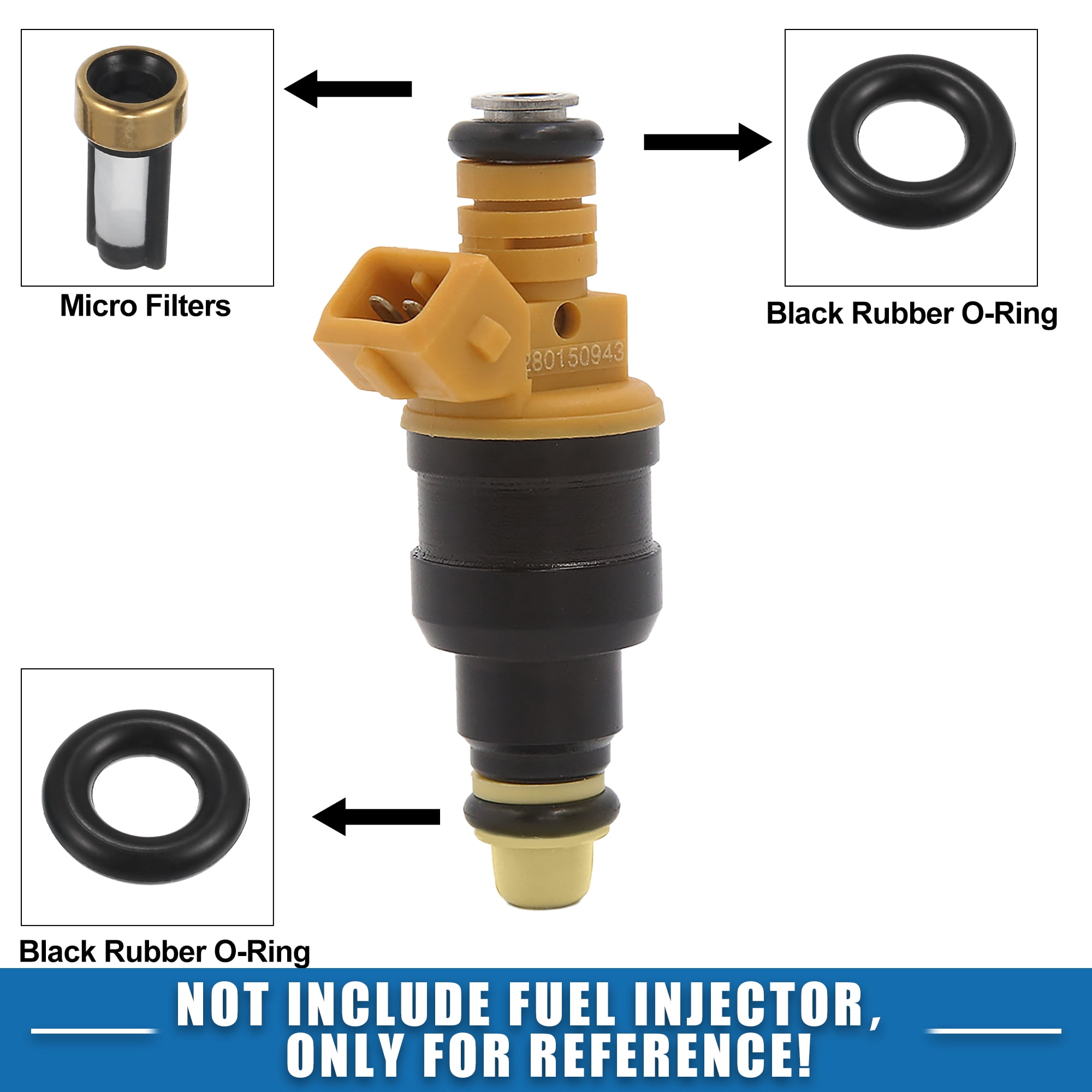 Unique Bargains Fuel Injector O Rings Seals Repair Kit for Dodge 1500 1996-1999