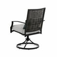 thumbnail image 3 of Greemotion Sinta 2-Piece Outdoor Black Metal Swivel Dining Chairs, 3 of 10