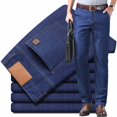 thumbnail image 5 of Mens Baggy Jeans Relaxed Fit Straight Leg Jeans Summer Denim Pants, 5 of 8