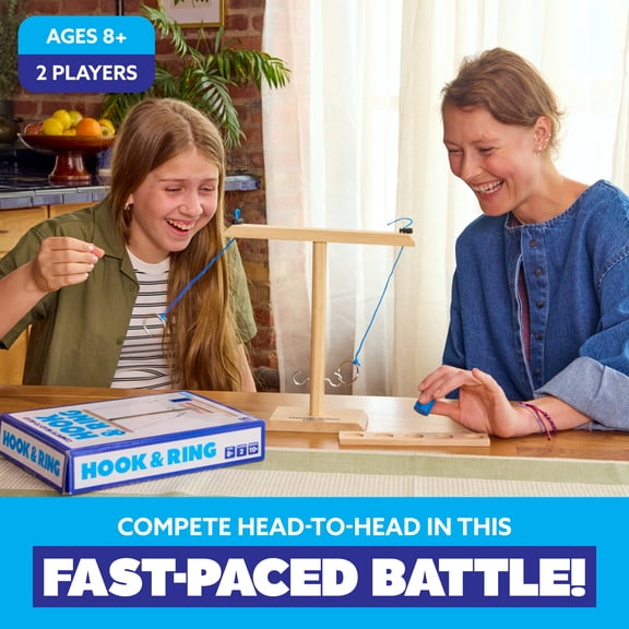 (Open Box) Hook & Ring Family by What Do You Meme? – Fun Ring Toss Family Game for Gatherings, 2 Player Games, for Kids Ages 8+