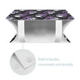 thumbnail image 7 of Psesaysky PU Leather Tissue Box Cover Rectangular Skull Purple Rose Tissue Holder Dispenser Paper Cover Case Napkin Holder Home Decor for Bathroom living room office car kitchen, 7 of 7