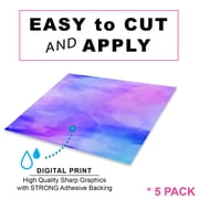 Craftopia Craft Vinyl Squares - 12 x 12-Inch Watercolor Patterned Sheets for Design