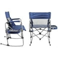 thumbnail image 2 of Zenithen Alloy Steel Outdoor Director Portable and Durable Folding Chair, Navy/Grey, 2 of 8