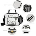 thumbnail image 3 of FORMRS Student Insulated Lunch Bag with Shoulder Strap Reusable Cooler Box for School, White Chubby Cat, 3 of 9