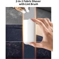 thumbnail image 3 of Large Rechargeable Fabric Shaver with Digital Display, 3 Speed Lint Shaver, 6 Blade Lint Remover for Clothes, Upholstery, Bedding - White, 3 of 7