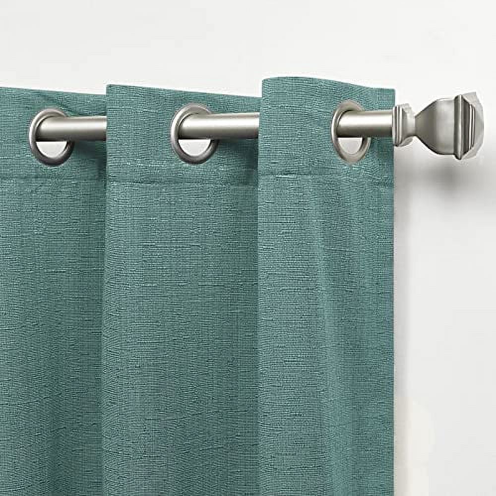 Nicole Miller New York Sawyer Cotton Blend Grommet Top Light Filtering Curtain Panels, 52"x63", Sage, Set of 2