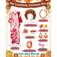thumbnail image 2 of Conjunto de Disfraz Dama de la Casa Velmitten con Vestido Caftán y Accesorios, 2 of 6