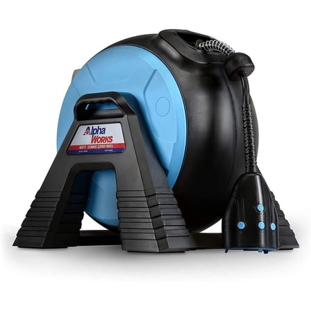 ALPHAWORKS 12A 65FT SMART CORD REEL GUR052 - BLUE/BLACK