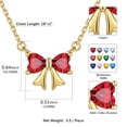 thumbnail image 4 of FindChic 14K Gold Plated Necklace for Women, Love Heart Cubic Zirconia Pendant July Birthstone Bow Necklaces Birthday Mothers Day Jewelry Gifts Her Wife Lady Adults Ideas, 4 of 9