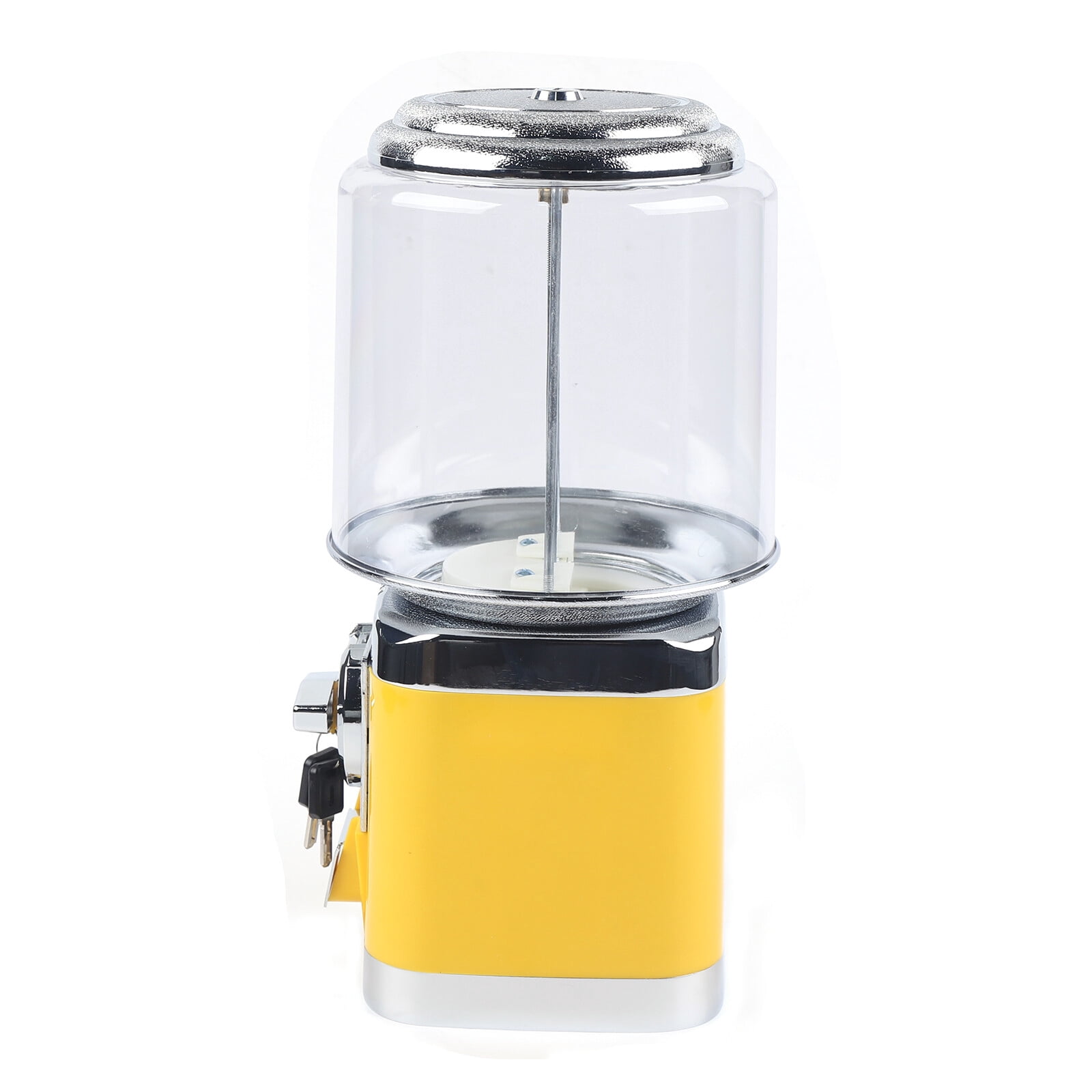 7.9*7.9*16inch Yellow Bulk Gum Candy Vending Machine Indoor Candy Machine Vending Machine Kids Nut Treat Dispenser