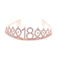 thumbnail image 3 of Pink Rhinestone Crown with Alloy Insertion Comb for Decoration and Stable Wearing One Size Fits All, 3 of 5