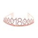 thumbnail image 3 of Pink Rhinestone Crown with Alloy Insertion Comb for Decoration and Stable Wearing One Size Fits All, 3 of 5