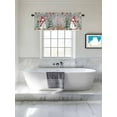 thumbnail image 4 of Merry Christmas Valances for Windows, Snowman Pine Tree Xmas Balls Deer Snow Grey Light Filtering Window Treatment Valances, Rod Pocket Small Curtains for Kitchen/Bathroom, 42"x12", 4 of 9